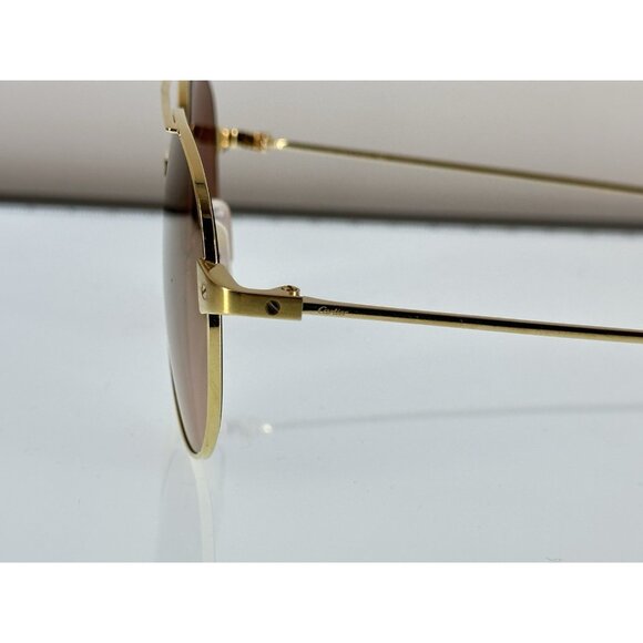 Cartier Gold Pilot Sunglasses CT0298S-003 Cat.2 140-57-13 (K) - Picture 7 of 16